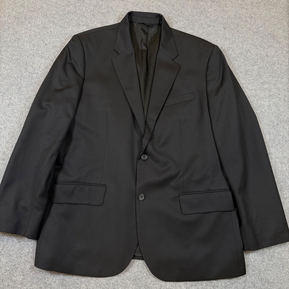 Banana Republic Mens 46R Black 100% Wool 2-Button Blazer Jacket